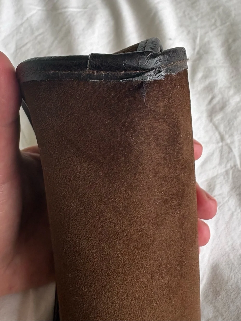 Authentic Tom Ford Brown Suede Fold-Up Magnetic Sunglasses Case